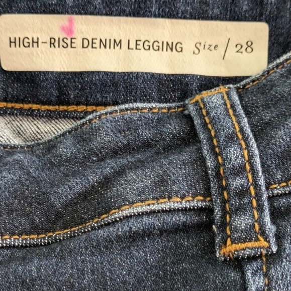 Anthropologie Pilcro & the Letterpress Front Seam High-Rise Denim Legging Sze 28 - Picture 5 of 7